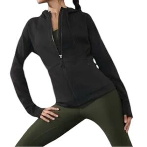 Athleta Full Zip  Athletic Sweatshirt Jacket Black XS